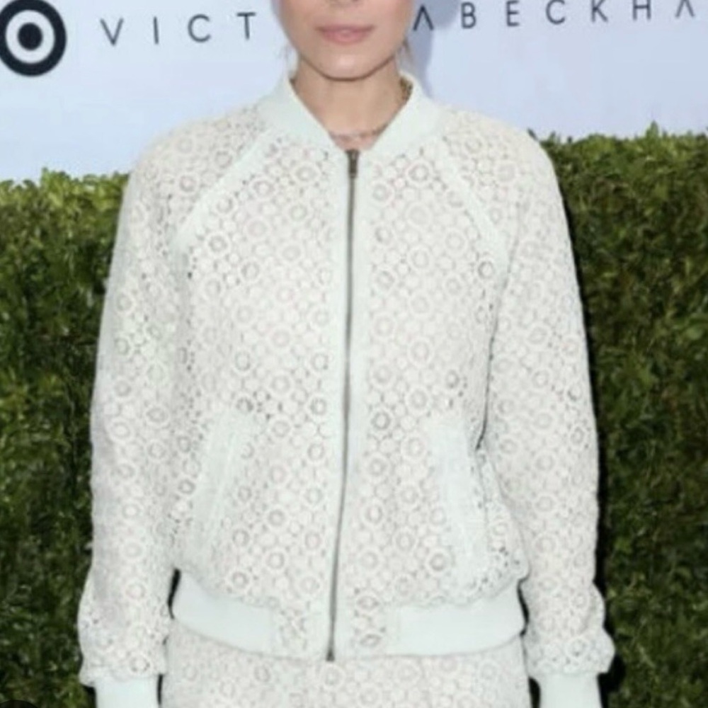 Victoria Beckham for Target Green Bomber Jacket with Ribbed Details